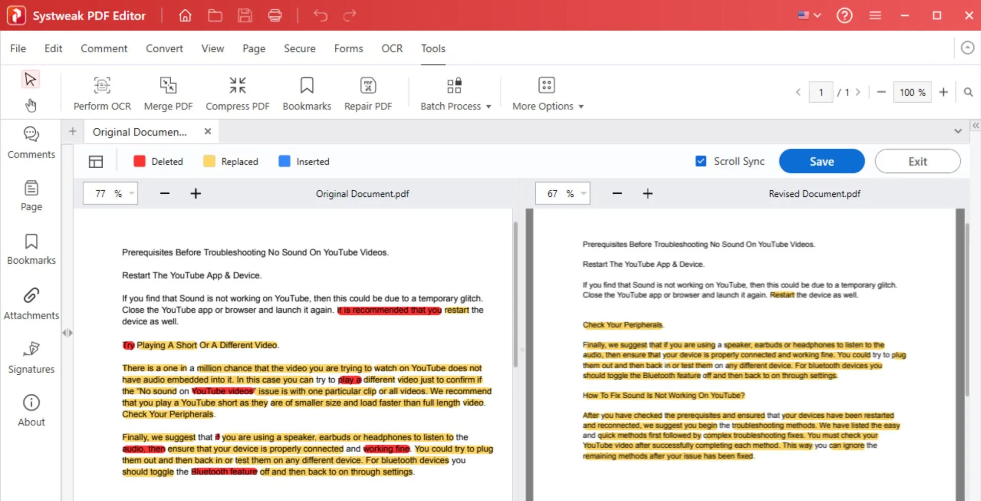 highlight the differences
