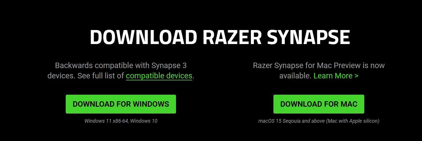 Download Razer Synapse from Official Website