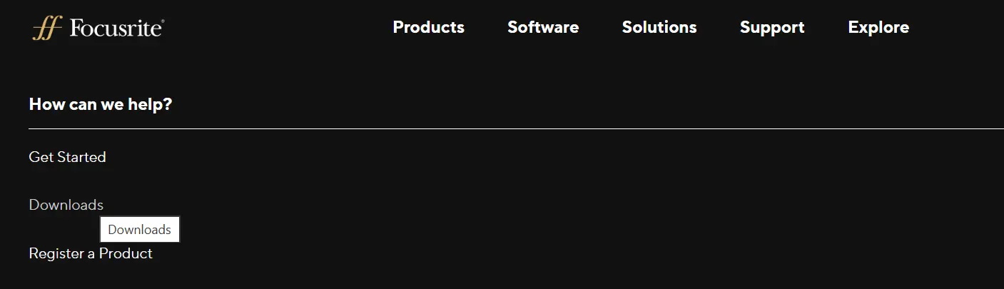 Focusrite Scarlett official Website