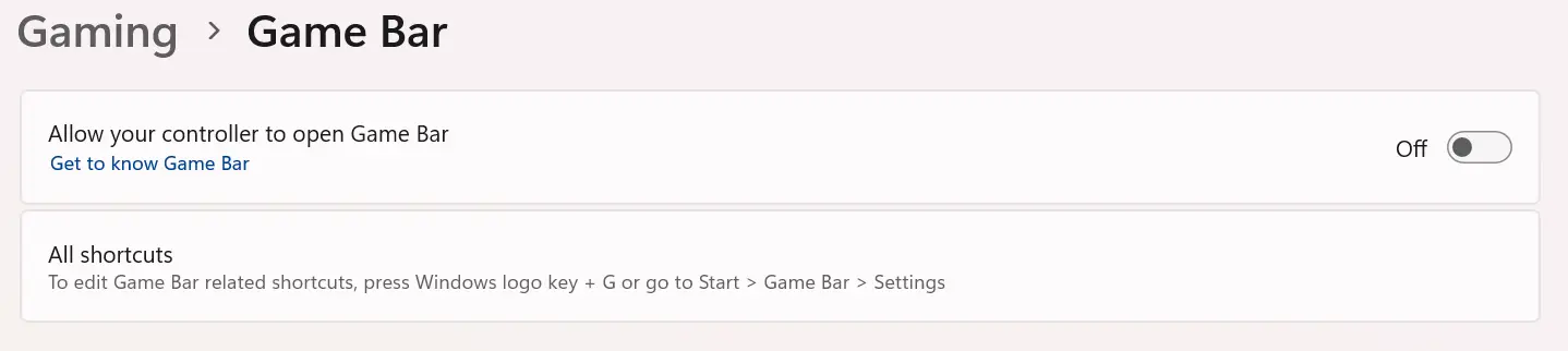 Game Bar