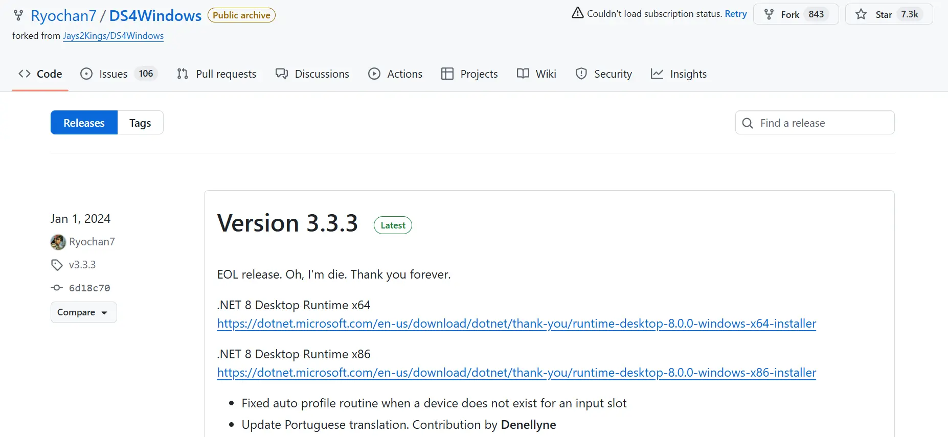 Latest DS4Windows Version