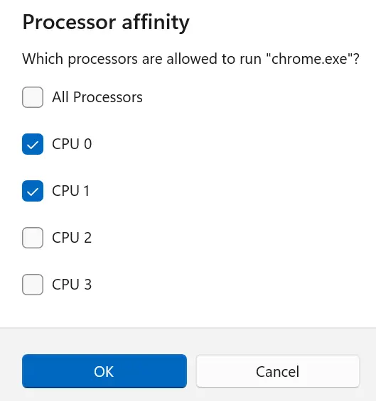 Processor affinity