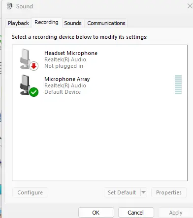 Recording Tab