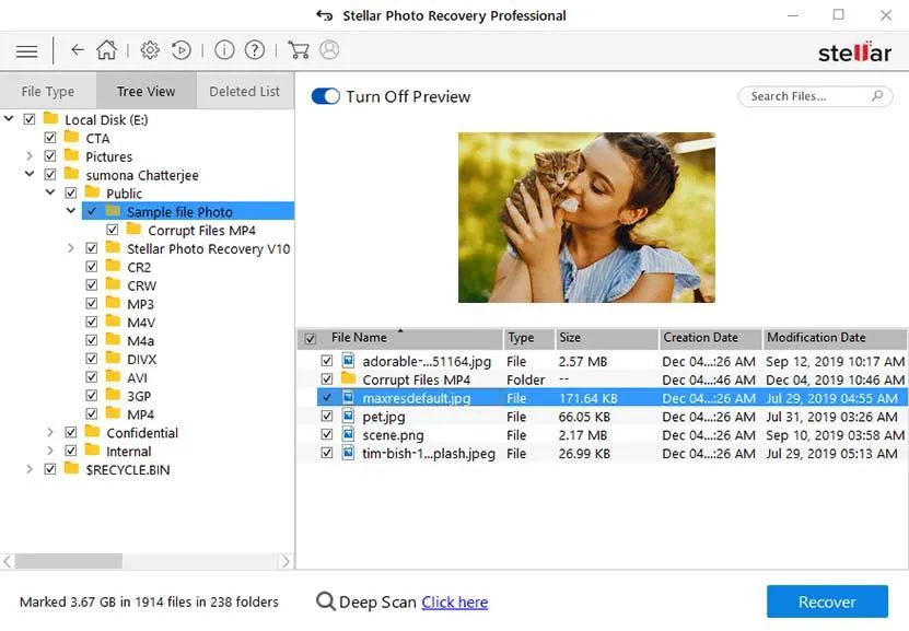Stellar Photo Recovery