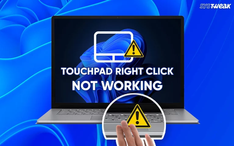 Touchpad Right Click Not Working On Windows