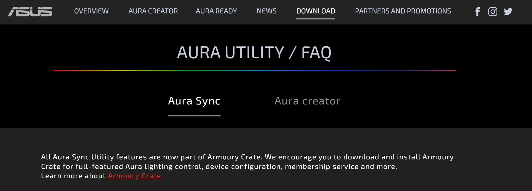Asus Aura Official Website