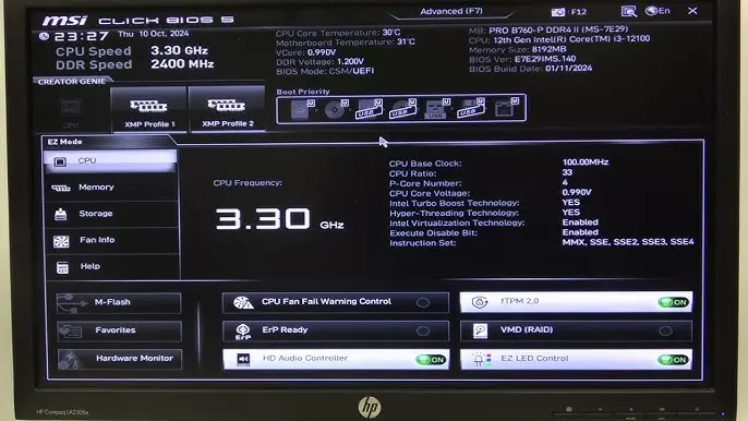 BIOS UEFI Performance settings