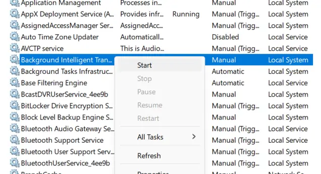 Background Intelligent Transfer Service