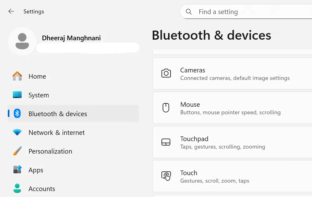 Bluetooth & devices