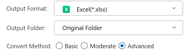 Choose Output Format