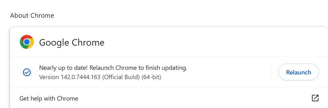 Chrome Update automatically