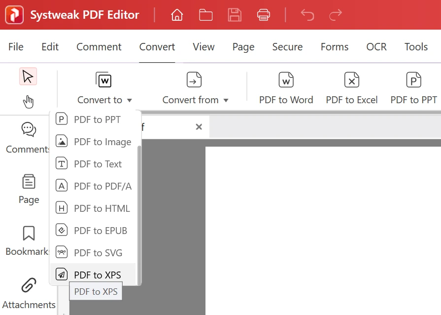 Convert PDF to XPS