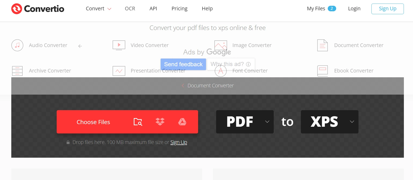 Convertio Choose file