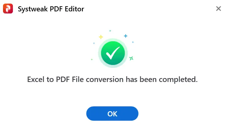 Excel to PDF Conversion Completed
