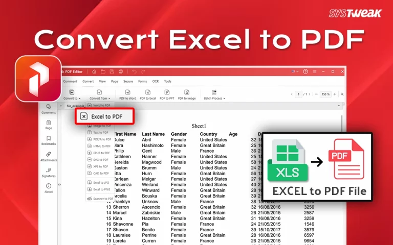 How to Convert Excel to PDF