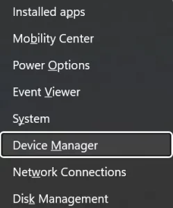 choose Device Manager
