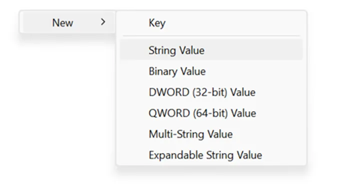 string value