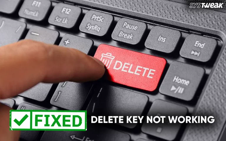 Delete-Key-Not-Working
