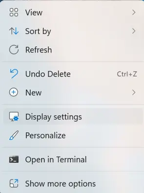 Display settings