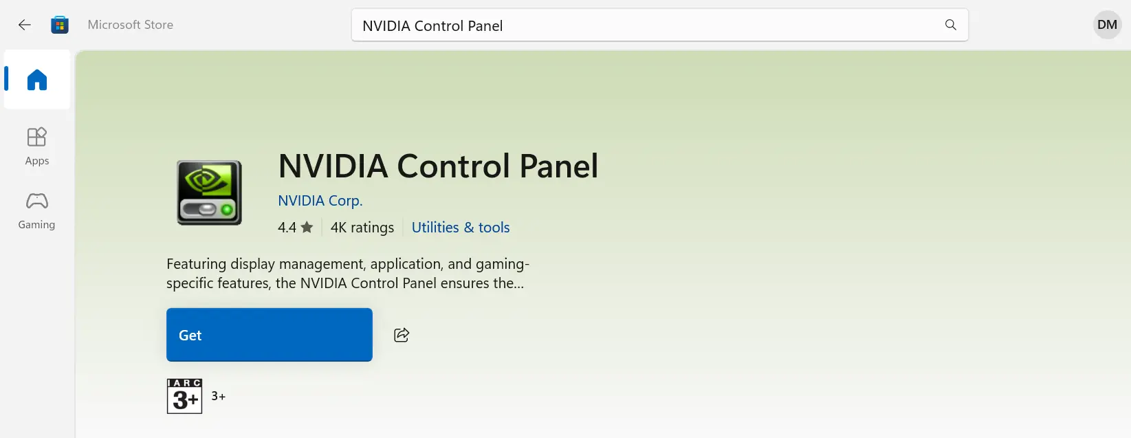 Nvidia Control Panel