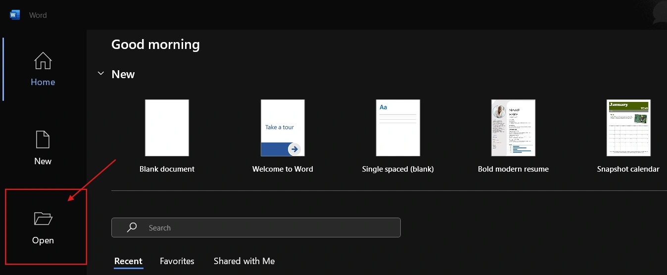 Open PDF using Microsoft Word