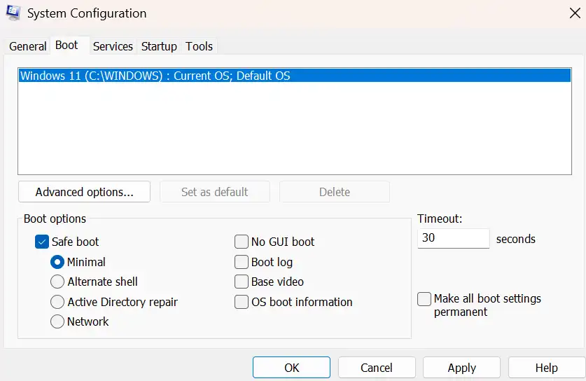 System Configuration - Boot