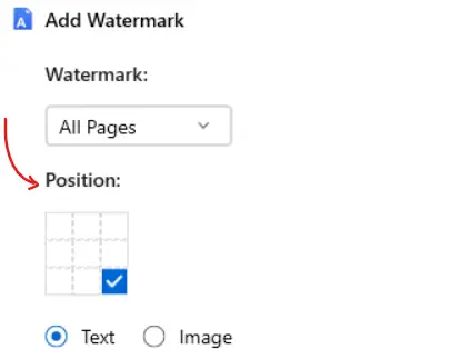 add text as watermark