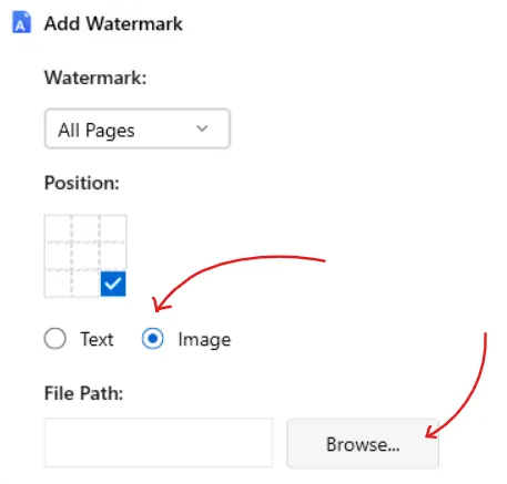 add watermark in Image form