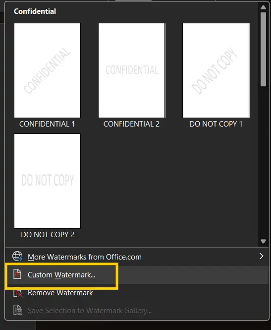 add your custom watermark