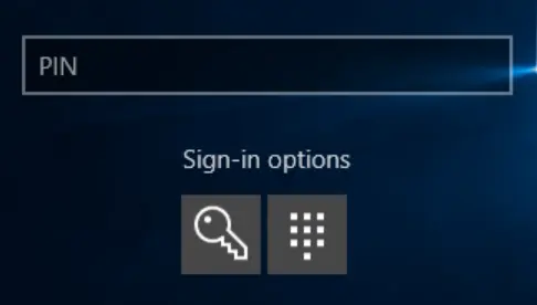 sign-in screen