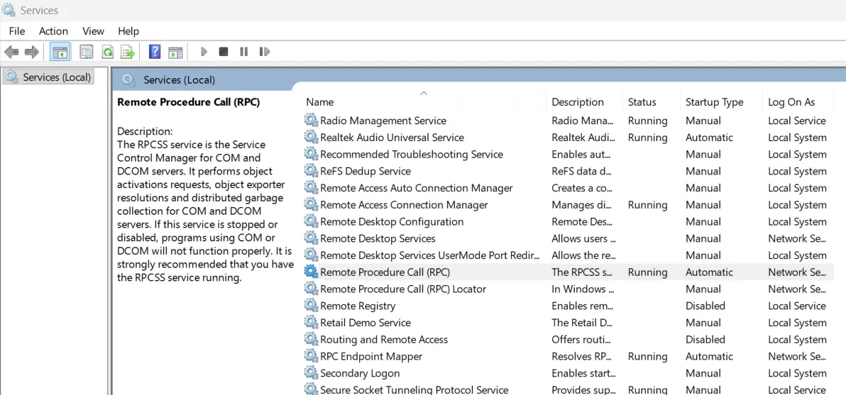Remote Procedure Call
