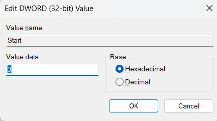 Type 3 under Value Data