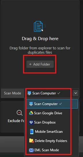 add folder duplicate files fixer