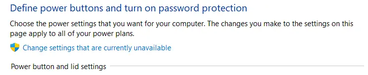 Change settings that are currently unavailable