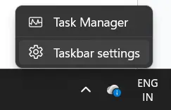 Taskbar Settings
