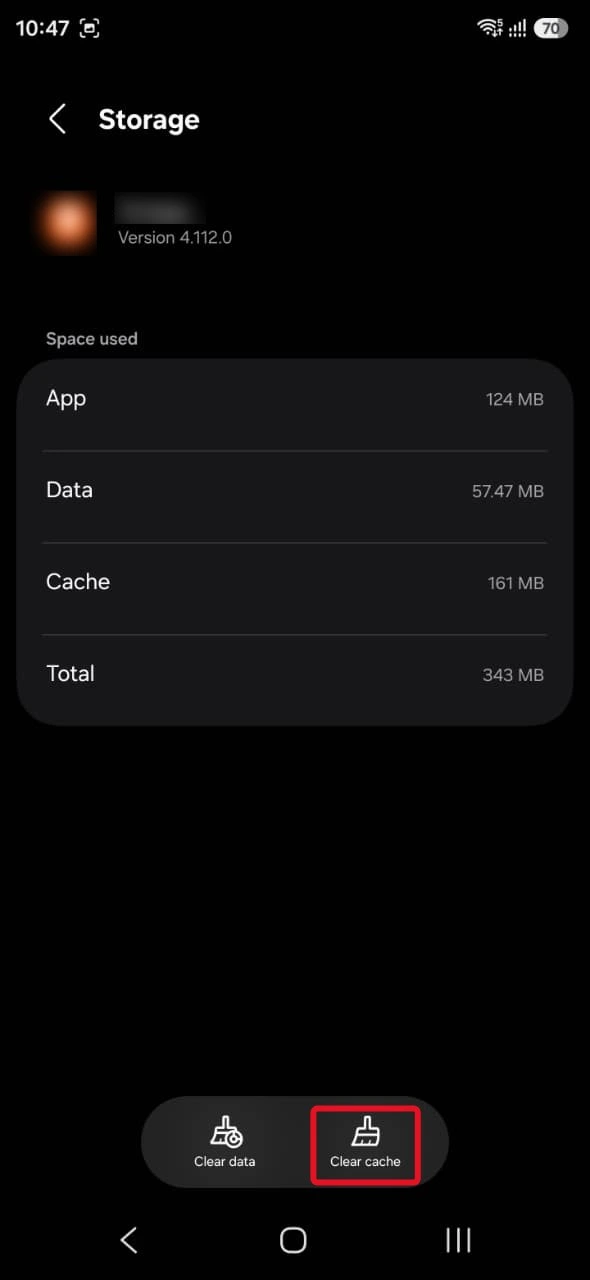 Clear Cache