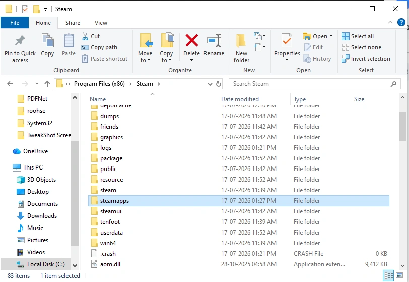 Copy steamapps folder to another