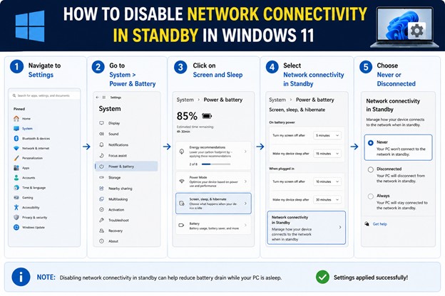 Disable Network Activity During Modern Standby Chart
