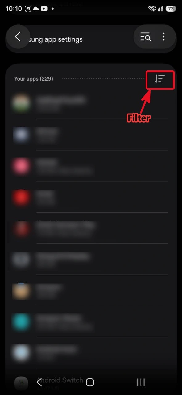 Filter Option