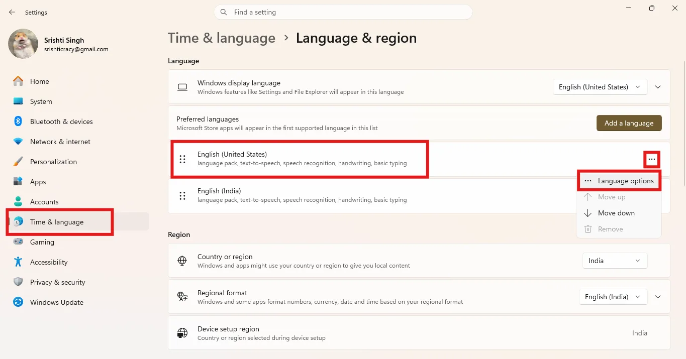 Language Options