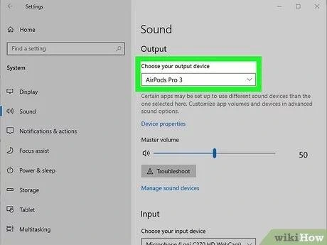 Sound Settings option