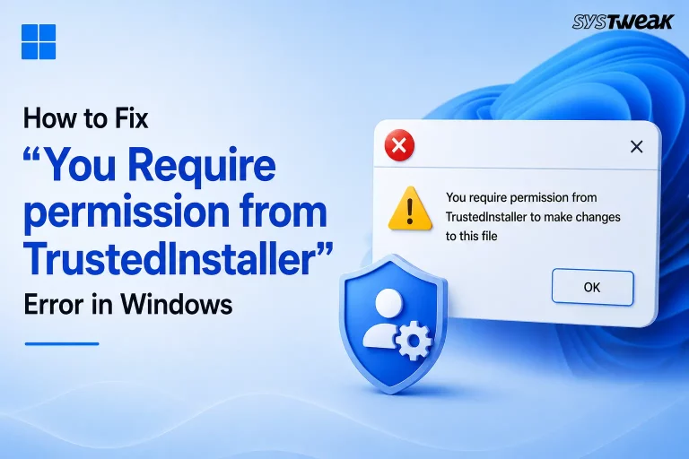 fix trustedinstaller permission error windows