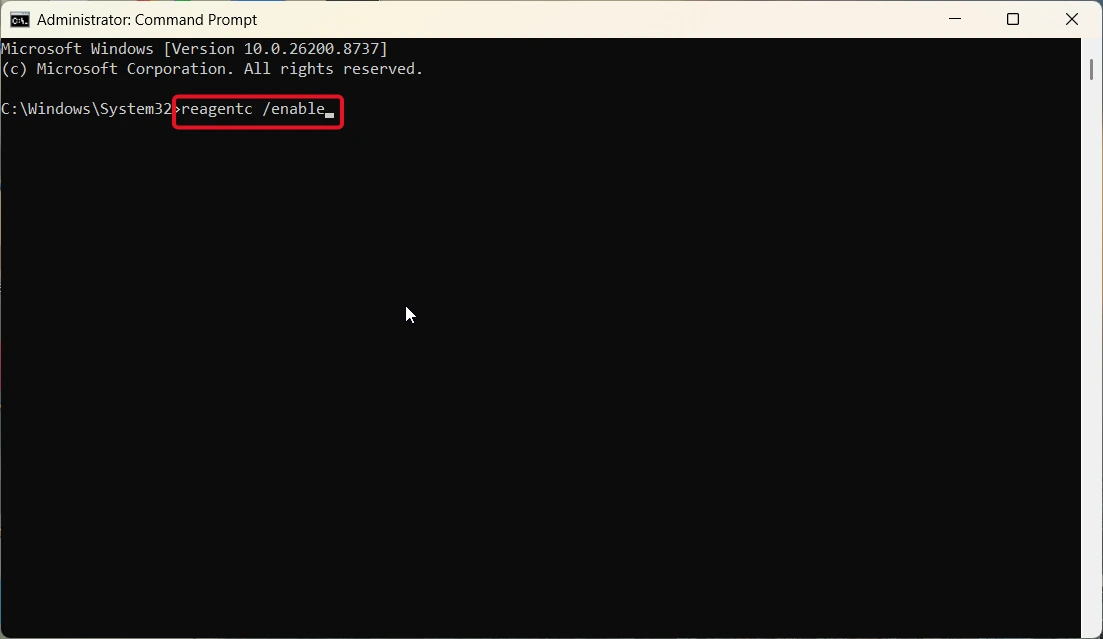 reagentc enable