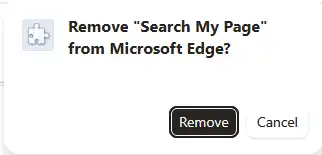 remove search my page