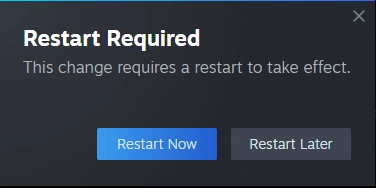 restart required
