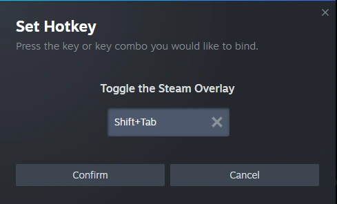 set hotkey shift+tab