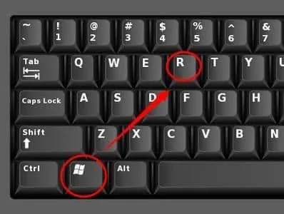 windows key+r button
