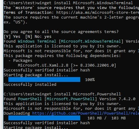 windows terminal command