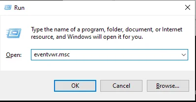 Check error code in Event Viewer