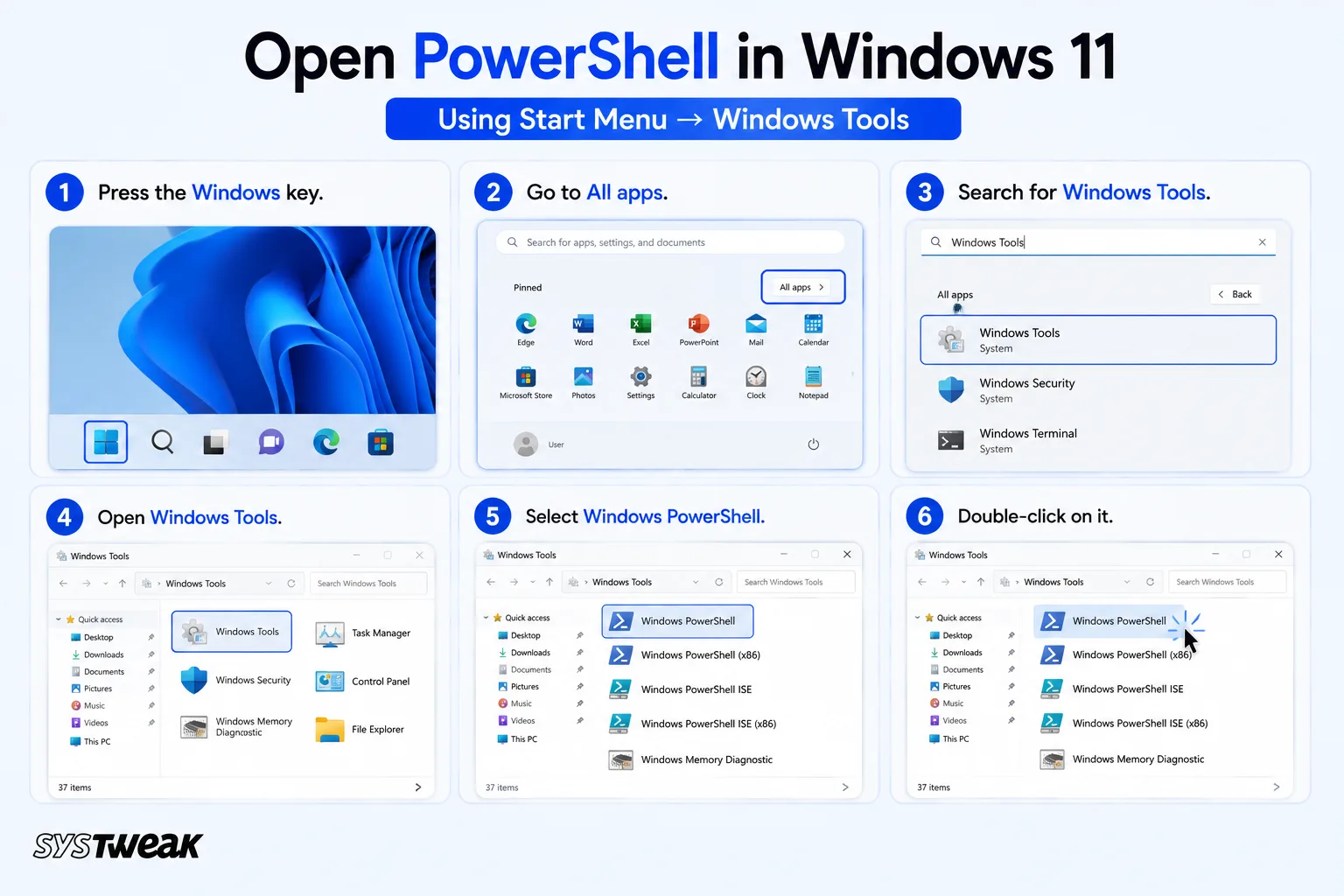 Open PowerShell From the Start Menu